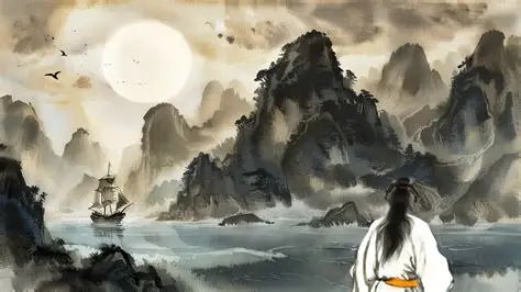 李白《黄鹤楼送孟浩然之广陵》诗意图