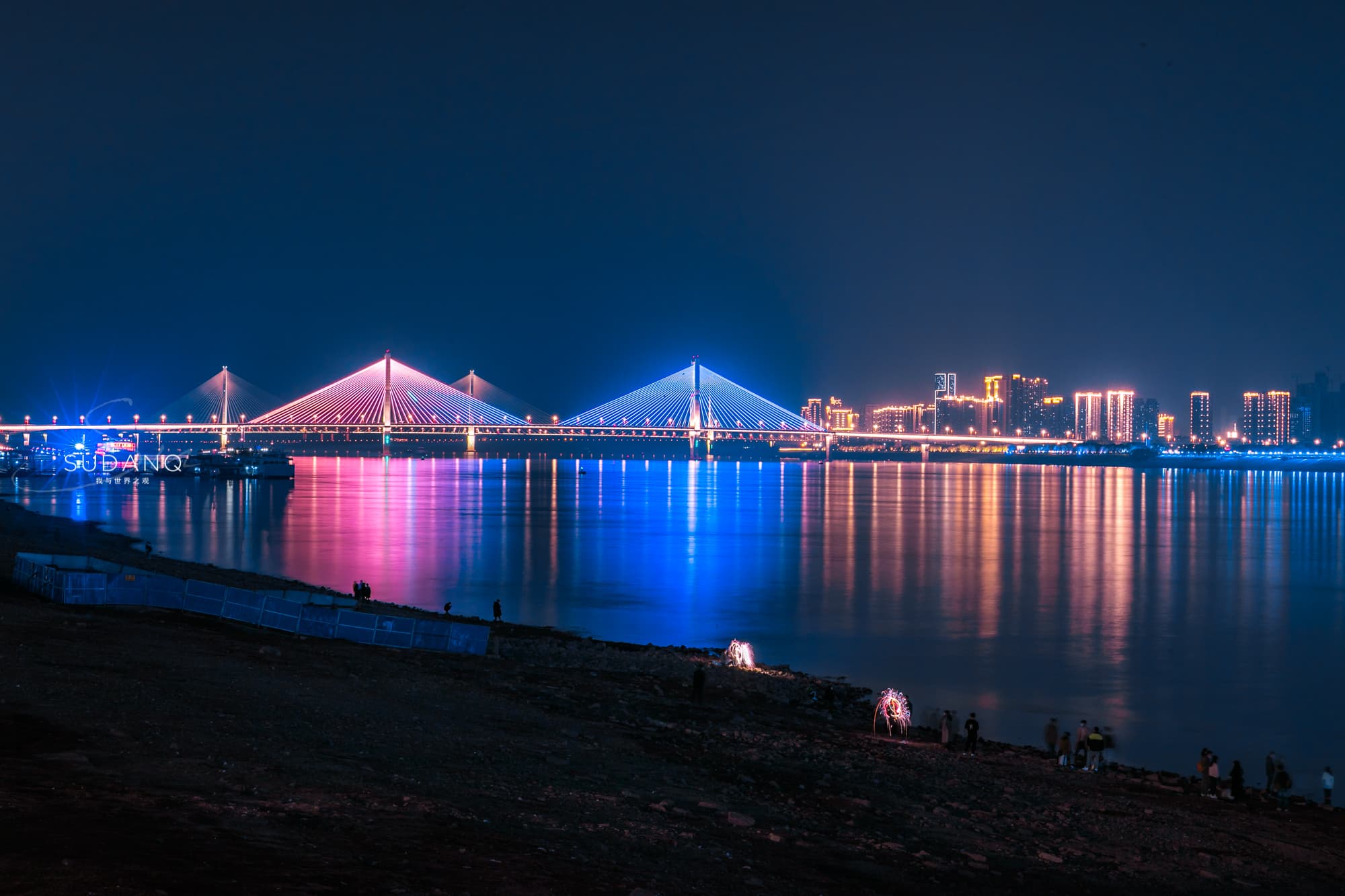 武汉长江江滩全景